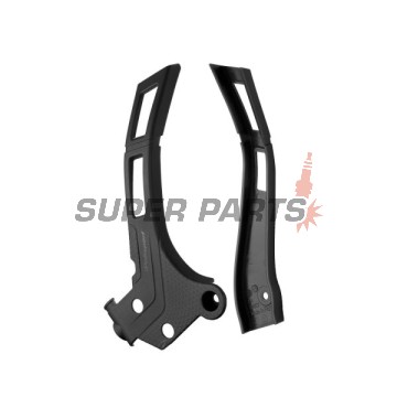 Протектори за рамка -POLISPORT- черен, FANTIC XE; YAMAHA YZ 125/250 2005-2024