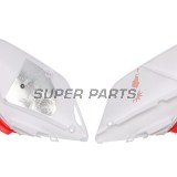 Задни странични пластмаси -POLISPORT- червено/бяло, HONDA CRF 450 2007-2008