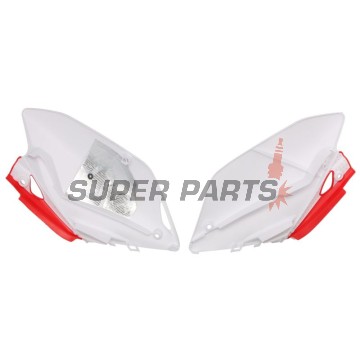 Задни странични пластмаси -POLISPORT- червено/бяло, HONDA CRF 450 2007-2008