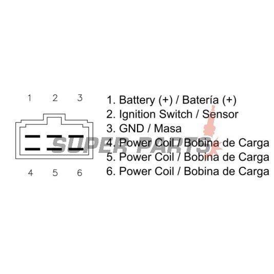 Реле за зареждане -DZE- реле-регулатор, 12V, 35A, KAWASAKI VN, ZX-6R 600/800 1995-2006