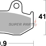 Накладки -BREMBO- 07038XS, Suzuki AN250-400 Burgman 1998-2007