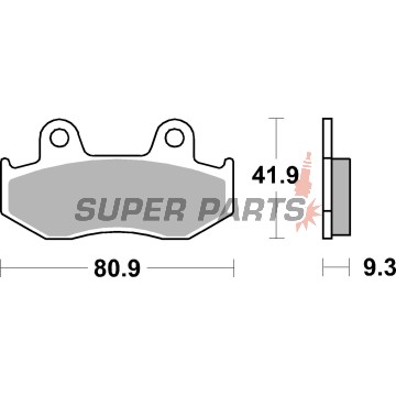 Накладки -BREMBO- 07038XS, Suzuki AN250-400 Burgman 1998-2007