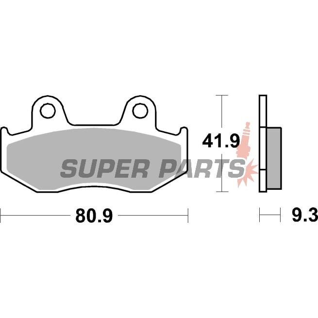 Накладки -BREMBO- 07038XS, Suzuki AN250-400 Burgman 1998-2007
