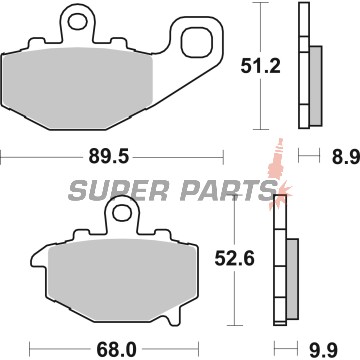 Накладки -BREMBO- 07KA16SP, Aeon Overland 125-180, Arctic Cat DVX 90, Benelli Caffenero 250, Cagiva Canyon/Elefant 500-1000, CAN-AM Commander/Maverick 800-1000, Honda CBF/NSR/XL 50-250, Kawasaki Ninja/KLE/Z 125-1000, Yamaha XTZ/YBR/YFM 50-750, Triumph Bon