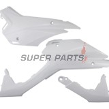 Предни странични пластмаси -POLISPORT- бели (долни), HONDA CRF 110 2013-2018