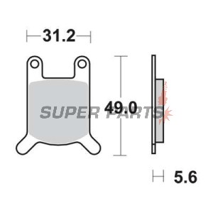 Накладки -TRW- MCB508, Beta MS50 Squirrel50 Fantic Strada Super Six 50 Garelli Ciclone 50N Hercules Lotus80SA Horex Rebell80 N/Sport/T Malaguti Chopper Fifty Grizzly LX RCW VA WC Puch Cobra GS GTL Imola Lido Maxi Mini Maxi Monza P1 Pionier Ranger TT