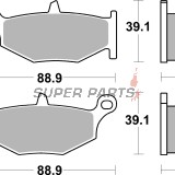 Накладки -BREMBO- 07SU32SP, Honda CB/CBR/VTX, Yamaha MT/YZF/FZ, Suzuki GSX/GSF/DL, Kawasaki Z/KLE 250-1300cc (1991-2022)