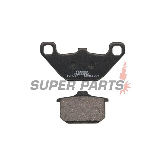 Накладки -FERODO- FDB339EF, Kawasaki EL / ZL Eliminator, EN / VN Vulcan, GPZ Ninja / Uni Trak, GTR, Z / ZX Turbo 250-1500 1983-2000