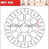 Спирачен диск -TRW- MST409, 260mm, Aprilia Atlantic 500 Sprint (2002-2010), Scarabeo 125/300/400/500 (1999-2012), Sportcity 125/200/250/300 Cube (2004-2013); Derbi Boulevard 125 (2008-2012), Rambla 125/250/300i (2008-2012)