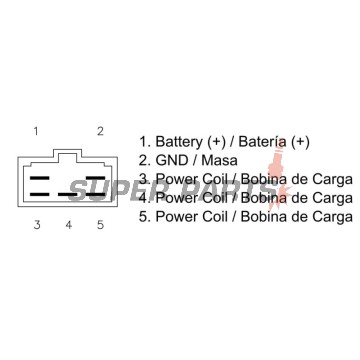 Реле за зареждане -DZE- реле-регулатор, 12V, 35A, YAMAHA XV 125/250 1996-2016