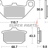 Накладки -BREMBO- 07KA0808, Hyosung GA / Kawasaki EL / EN / EX / GPX / GPZ / GTR / KLE / KZ / VN / Z / ZG / ZL / ZX (1983-2003)