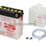Акумулатор -YUASA- YB5L-B + ELEKTROLIT, 5Ah 12V
