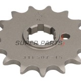 Преден пиньон -JT- JTF507,15, 15 зъба, Cagiva WMX 250 1989-1992, Husqvarna CR 250 1990-1997, CR 360 1992-1994, WR 250 1990-1998, WR 360 1992-2002, Kawasaki KDX 250 1982-1985, KX 250 1979-1986, KX 420 1980, KX 500 1983-1986