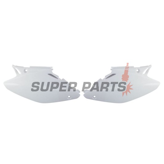 Задни странични пластмаси -POLISPORT- бели, HONDA CR 125/250 2002-2007