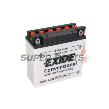 Акумулатор -EXIDE- 12N5.5-3B, 6Ah 12V
