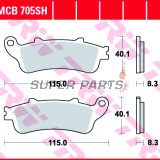 Накладки -TRW- MCB705SH, Honda CB1100SF / CBR1100XX Blackbird / GL1800 Goldwing / NT650V Deauville / ST1300 Pan European / VFR800 / VTX1800 / XL1000 Varadero + Kymco MXU-Mxer-Maxxer / People 250 + Laverda Phoenix 125-200 (1996-2013)