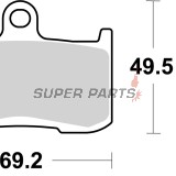 Накладки -BREMBO- 07KA23SR, Kawasaki Z800/Z900/Z1000, Suzuki B-King 1300 & GSX-S 750, Triumph Daytona 675 / Street Triple 675 / Speed Triple 1050 / Tiger 1050, Indian Chieftain / Roadmaster, Victory Hammer / Vegas