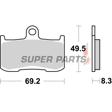 Накладки -BREMBO- 07KA23SR, Kawasaki Z800/Z900/Z1000, Suzuki B-King 1300 & GSX-S 750, Triumph Daytona 675 / Street Triple 675 / Speed Triple 1050 / Tiger 1050, Indian Chieftain / Roadmaster, Victory Hammer / Vegas