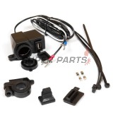 USB адаптер със запалка -4 RIDE- 12V, 2.1A, с държач за кормило 22mm - универсален