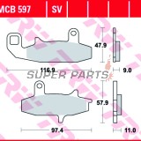 Накладки -TRW- MCB597, Honda VTZ250 Xelvis, Suzuki DR650/650R/RS/RSE/RE/SE, DR750S-800S Big (1988-1996)
