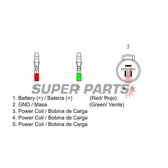 Реле за зареждане -DZE- реле-регулатор, 12V, 25A, HONDA TRX 300 1993-2000