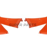Предни странични пластмаси -POLISPORT- оранжеви, KTM EXC, SX 125-380 2001-2004