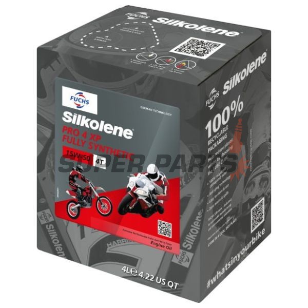 Двигателно масло -SILKOLENE- 15W50 - XP, пълна синтетика + естер, 4L CUBE