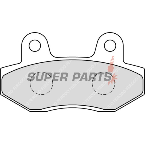 Накладки -FERODO- FDB312P, Honda CH Spacy / MBX 50-125, Hyosung GT / GV Aquila / Karion / XRX 125-650, Kymco Pulsar 125, Peugeot Django / Speedfight IV 50-125 1985-2015