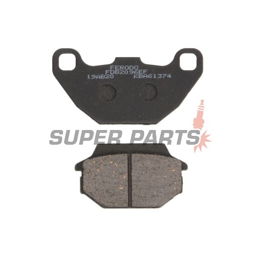 Накладки -FERODO- FDB2096EF, Kawasaki KFX 50/90 (2007-2017), Kymco Agility 125-200 (2008-2019), Like 50-200 (2009), MX/MXU 50-150 (2004-2010), People 50-500 (2000-2016), Vitality 50 (2004-2005)