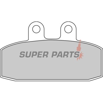Накладки -FERODO- FDB438P, Aprilia Atlantic/Scarabeo/Sportcity 125-500, Leonardo 250-300, Tuareg 125-600, Cagiva Blues/Mito/Roadster 50-200, Gilera Dakota/ER/XRT 125-600, Honda NSR/CRM/XL 125, Malaguti Spider Max 500, Peugeot Speedake 50, Sachs Roadster/Z