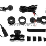 Стойка за телефон -4 RIDE- с USB зарядно, анти-вибрационна, 12-30mm захващане - универсална