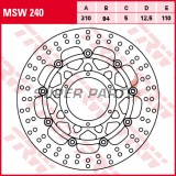 Спирачен диск -TRW- MSW240, 310mm, Honda CB1000R/RA ABS, CB1300/S/SA ABS, CBR600RR ABS, CBR1000RR Fireblade (2003-2016)