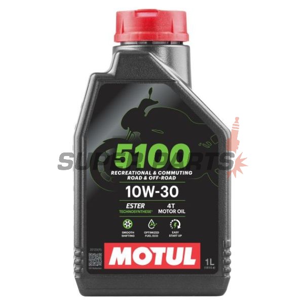 Двигателно масло -MOTUL- 5100, 10W30, полу-синтетика + естер, 1L