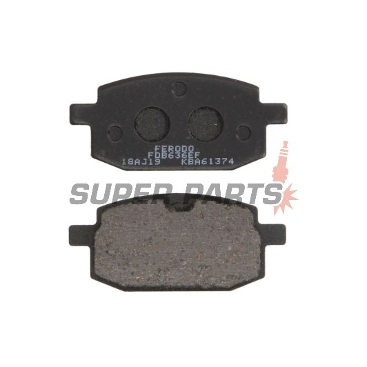 Накладки -FERODO- FDB636EF, Yamaha BW’S / Jog / TZR / Axis, MBK Booster / Target, Peugeot V-Clic, PGO Big Max / Tornado, Malaguti Blog, Italjet Bazooka / Pista 50-160 1988-2010