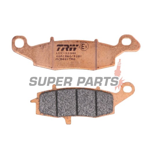 Накладки -TRW- MCB681TRQ, Kawasaki ER-6F/ER-6N, Versys 650, VN/Vulcan, W650/W800, Z750/ZR-7; Suzuki V-Strom, SV650, GS500, Bandit, Intruder/VanVan (1995-2020)