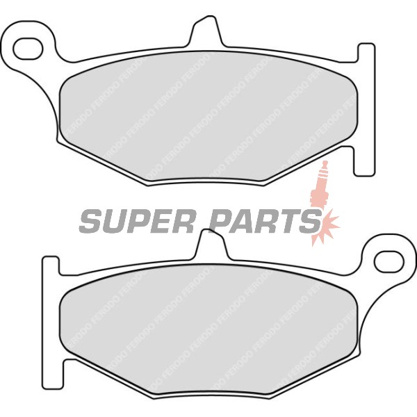 Накладки -FERODO- FDB2213P, Honda CB/CBR/VTX, Yamaha MT/YZF/FZ, Suzuki GSX/GSF/DL, Kawasaki Z/KLE 250-1300cc (1991-2022)