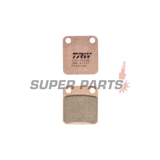 Накладки -TRW- MCB510SI, Daelim Delfino/NS/Otello/S2/S-Five/History 50-250 1996-2010; Honda CG/CRF 125-150 2003-2016; Kawasaki Eliminator/KLX/KX/KVF/Prairie/Z 65-400 1997-2020; Suzuki DR 125/200 1985-2017; Yamaha YFM Big Bear 350 1999