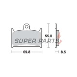Накладки -TRW- MCB595, Suzuki GSX-R 400/750/1100 (1988-1995), Triumph Daytona, Rocket III, Speed Triple, Sprint, Thunderbird, Tiger, Trophy (1991-2016), Yamaha TZ250 (1990-2001)