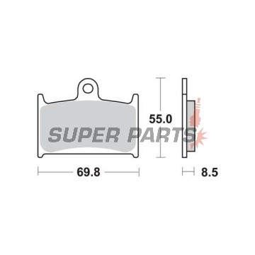Накладки -TRW- MCB595SV, Suzuki GSX-R 400/750/1100 (1988-1995), Triumph Daytona, Rocket III, Speed Triple, Sprint, Thunderbird, Tiger, Trophy (1991-2016), Yamaha TZ250 (1990-2001)