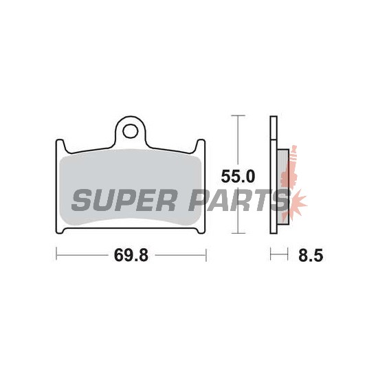 Накладки -TRW- MCB595, Suzuki GSX-R 400/750/1100 (1988-1995), Triumph Daytona, Rocket III, Speed Triple, Sprint, Thunderbird, Tiger, Trophy (1991-2016), Yamaha TZ250 (1990-2001)