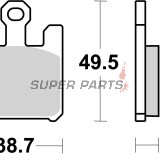 Накладки -BREMBO- 07SU26SR, Kawasaki Ninja ZX-6R 636, Ninja ZX-10R, Ninja ZX-12R, Suzuki GSX-R1000