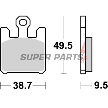 Накладки -BREMBO- 07SU26SR, Kawasaki Ninja ZX-6R 636, Ninja ZX-10R, Ninja ZX-12R, Suzuki GSX-R1000