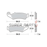 Накладки -TRW- MCB574, Honda NX125 Transcity, NX250, XL250R Baja, XLR125R, XR250R/600R, Kawasaki KX125