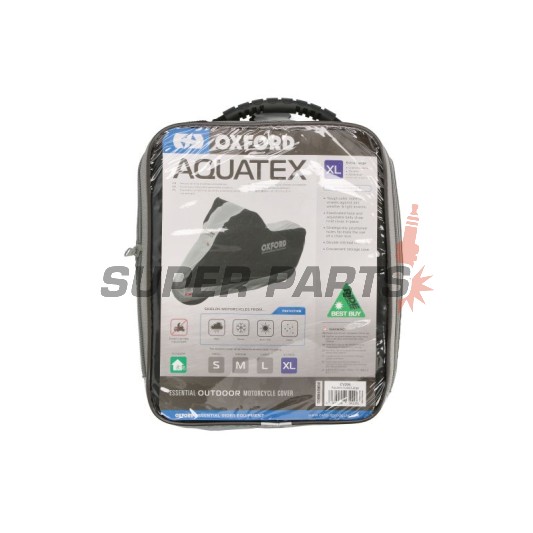 Покривало за мотоциклет -OXFORD- Aquatex, черно/сребристо, XL
