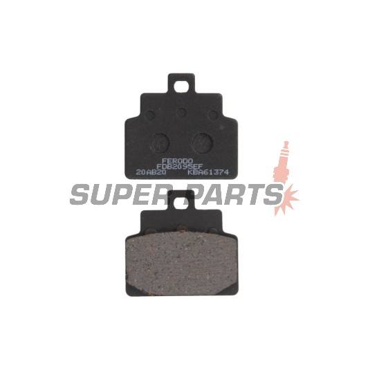 Накладки -FERODO- FDB2095EF, Aprilia Compay/Habana/Mojito 125 2000-2010; Aprilia Leonardo/SR 125-150 1999-2005; Aprilia Scarabeo 50-100 2000-2009