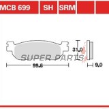 Накладки -TRW- MCB699SRM, синтеровани, Yamaha VP X-City 250, YP Majesty 250, X-Max 125/250/400 ABS & Sport (1998-2017)