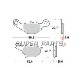 Накладки -TRW- MCB679, Kawasaki KLX/KMX 125, Suzuki AN125/150, DR-Z125/L, RM80/85, TR50 Street Magic, UC125 Epicuro, UG110 Hokuto (1995-2013)