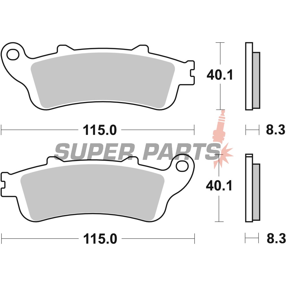 Накладки -BREMBO- 07HO43SP, Honda CBR 1100XX Blackbird (1996-2007)