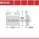 Накладки -TRW- MCB63, Honda CB 750F Supersport (1975-1978), GL 1000 Goldwing / 1000LTD Goldwing (1975-1979)