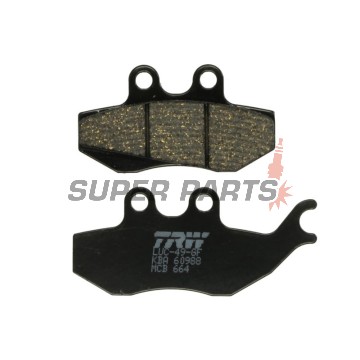 Накладки -TRW- MCB664, Aprilia ETX125, MX50, Pegaso50/125, RS50, RX50/125, Gilera DNA50/125/180, Runner125/180, Malaguti Madison125, Piaggio GT125/250, Hexagon125, Skipper125, Sachs ZX50/125, ZZ125, Rieju RS1 50Evo
